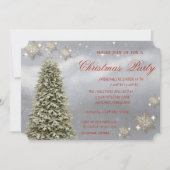 Weihnachtsbaumschneeflocken, Firmenweihnachtsweihn Einladung (Vorderseite)