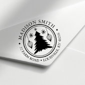 Weihnachtsbaumschneeflocken Rücksendeadresse Permastempel