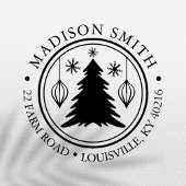 Weihnachtsbaumschneeflocken Rücksendeadresse Permastempel