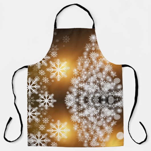 Weihnachtsbaumschneeflocken Schürze (Vorderseite)
