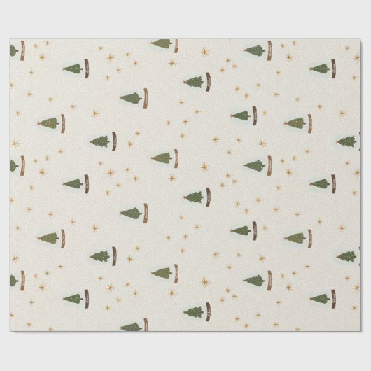 Weihnachtsbaumschneeglobes Moderne Geschenkpapier (Flach)