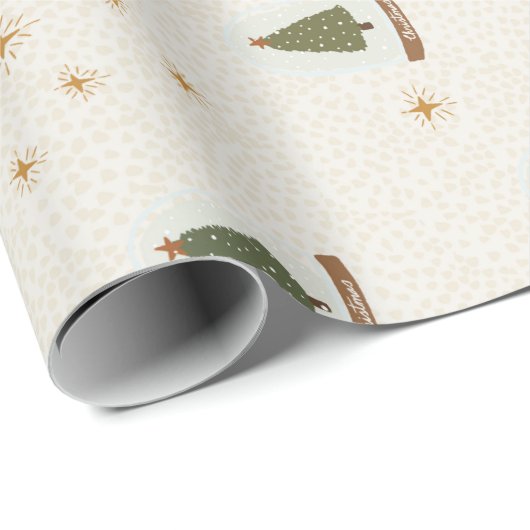 Weihnachtsbaumschneeglobes Moderne Geschenkpapier (Rolleneckpunkt)