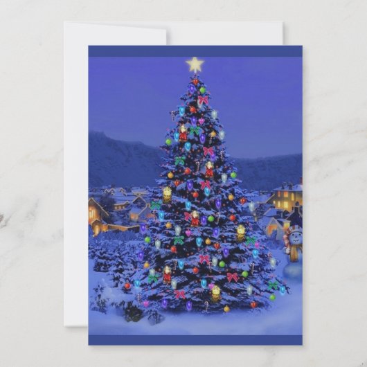 Weihnachtsbaumschneezeit Einladung (Rückseite)