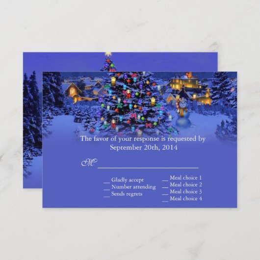 Weihnachtsbaumschneezeit RSVP (Vorne/Hinten)