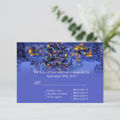 Weihnachtsbaumschneezeit RSVP Karte (Stehend Vorderseite)