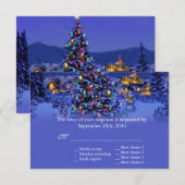 Weihnachtsbaumschneezeit RSVP Karte (Vorne/Hinten)