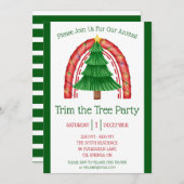 Weihnachtsbaumschneiden, dekorativer Urlaub Einladung (Vorne/Hinten)