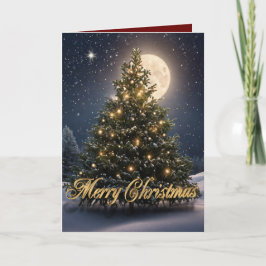 Weihnachtsbaumschönheit im Schnee Feiertagskarte
