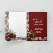 Weihnachtsbaumschönheit im Schnee Feiertagskarte (Innenseite)