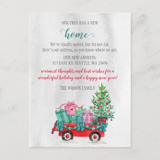 Weihnachtsbaumskart, die wir bewegten Urlaub Postkarte (Vorderseite)