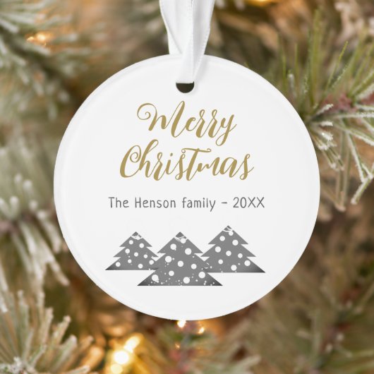 Weihnachtsbaumskript Minimalistische Festfamilie Ornament (Baum)