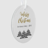 Weihnachtsbaumskript Minimalistische Festfamilie Ornament (Vorderseite)
