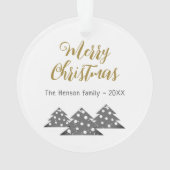 Weihnachtsbaumskript Minimalistische Festfamilie Ornament (Rückseite)