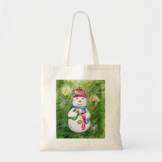 Weihnachtsbaumsnowman-Taschen-Tasche Tragetasche (Vorne)