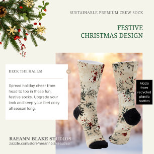 Weihnachtsbaumsocken für die Crew Socken