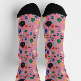 Weihnachtsbaumsocken pink socken