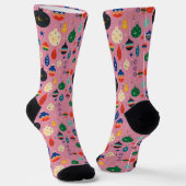 Weihnachtsbaumsocken pink socken (Gewinkelt)