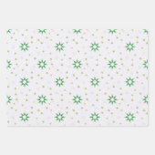 Weihnachtsbaumstars auf weiß und rot geschenkpapier set (Vorderseite 2)