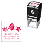 Weihnachtsbaumstars-Rücksendeadresse Permastempel (Beispiel)