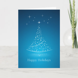 Weihnachtsbaumsteine (Blue) Feiertagskarte