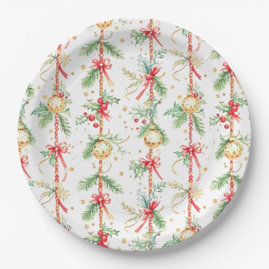 Weihnachtsbaumsteine Pappteller (Vorderseite)