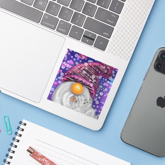 Weihnachtsbaumsticker Aufkleber (Laptop mit iPhone)