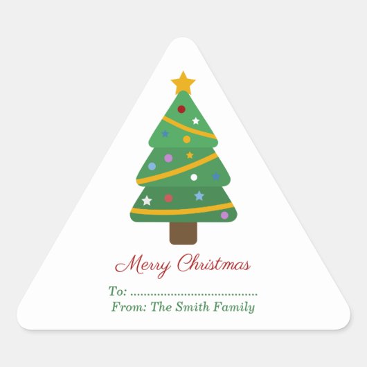 Weihnachtsbaumsticker Dreieckiger Aufkleber (Vorderseite)