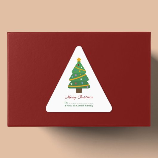 Weihnachtsbaumsticker Dreieckiger Aufkleber