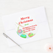 Weihnachtsbaumsticker - Groß Runder Aufkleber (Umschlag)