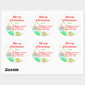 Weihnachtsbaumsticker - Groß Runder Aufkleber (Blatt)