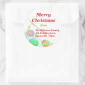 Weihnachtsbaumsticker - Groß Runder Aufkleber (Tasche)