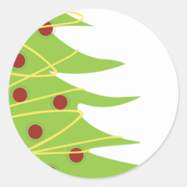 Weihnachtsbaumsticker Runder Aufkleber