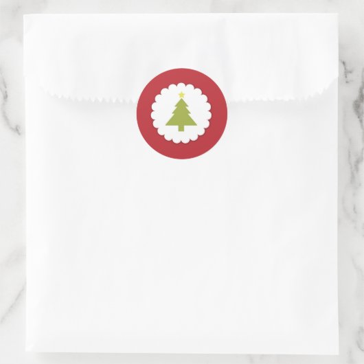 Weihnachtsbaumsticker Runder Aufkleber (Tasche)