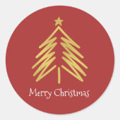 Weihnachtsbaumsticker Runder Aufkleber (Vorderseite)