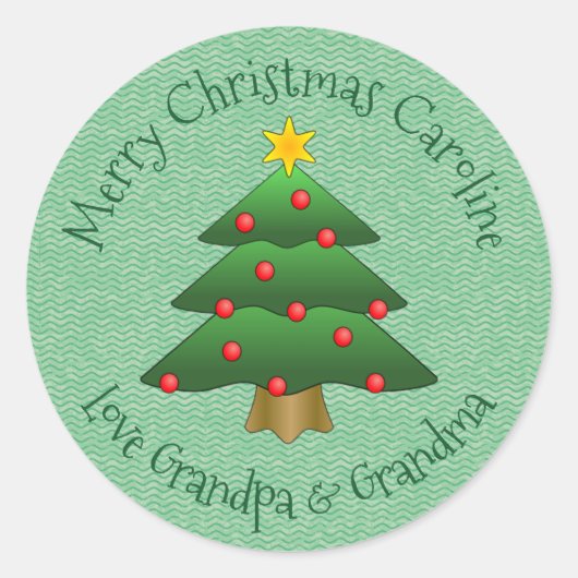 Weihnachtsbaumsticker Runder Aufkleber (Vorderseite)