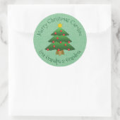 Weihnachtsbaumsticker Runder Aufkleber (Tasche)