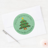 Weihnachtsbaumsticker Runder Aufkleber (Umschlag)