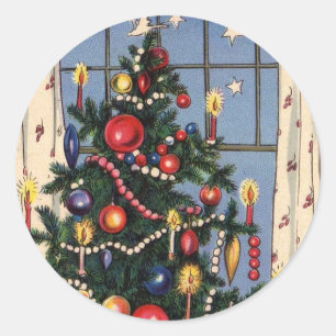 Weihnachtsbaumsticker Runder Aufkleber