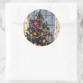Weihnachtsbaumsticker Runder Aufkleber (Tasche)