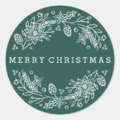 Weihnachtsbaumsticker - Wald Runder Aufkleber (Vorderseite)