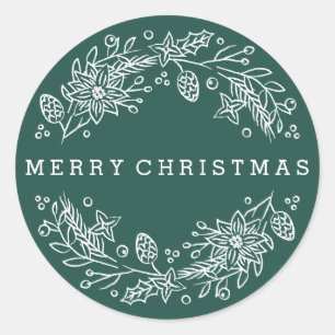 Weihnachtsbaumsticker - Wald Runder Aufkleber