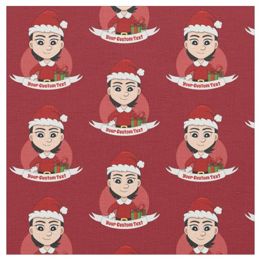 Weihnachtsbaumstoff Cartoon Stoff (Nahaufnahme)