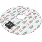 Weihnachtsbaumstreifen Niedliche Katzen Ursprüngli Polyester Weihnachtsbaumdecke (Schrägansicht)