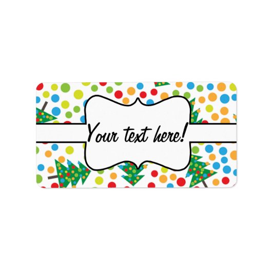 Weihnachtsbaumstruktur Adressaufkleber (Vorne)