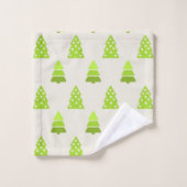 Weihnachtsbaumstruktur Badhandtuch Set (Waschlappen)