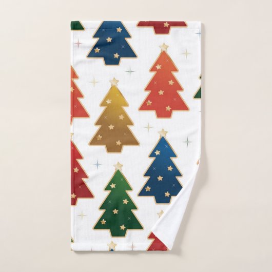 Weihnachtsbaumstruktur Badhandtuch Set (Handtuch)