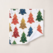 Weihnachtsbaumstruktur Badhandtuch Set (Waschlappen)