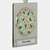 Weihnachtsbaumstruktur Banner-Ornament Silber (Rechts)