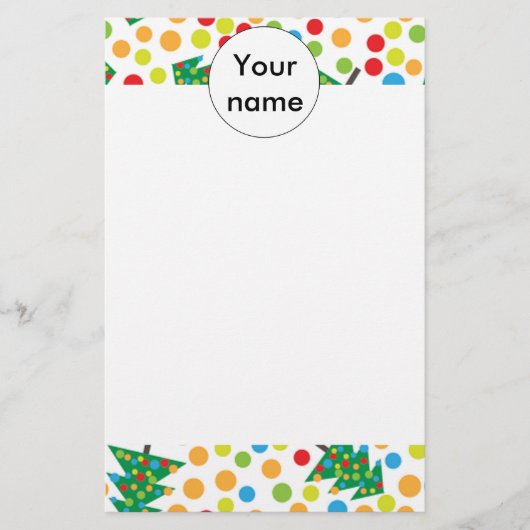 Weihnachtsbaumstruktur Briefpapier (Vorderseite)