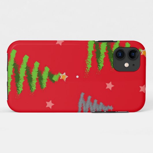 Weihnachtsbaumstruktur Case-Mate iPhone Hülle (Rückseite (Horizontal))